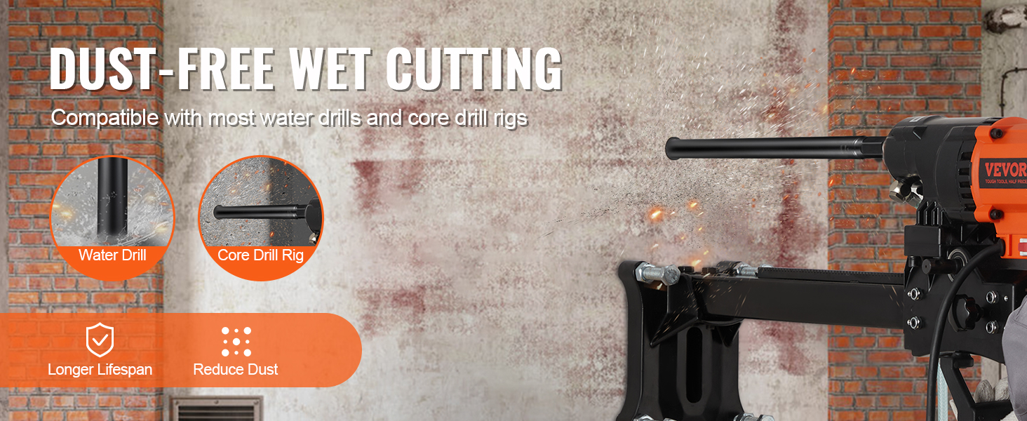 Märkäporaukseen tarkoitettu timanttiporakruunu