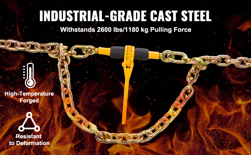 Räikkäketjunkiristin, runkorakenne mangaaniterästä