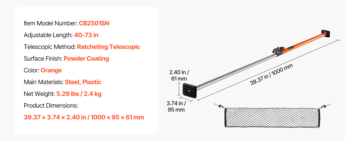 Kuormansidontatanko ja verkko