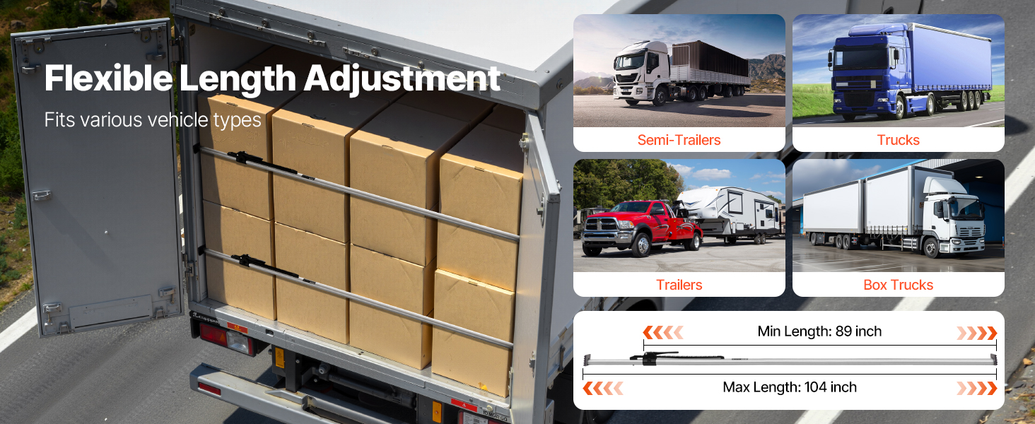 Kuormansidontatanko eri ajoneuvoissa