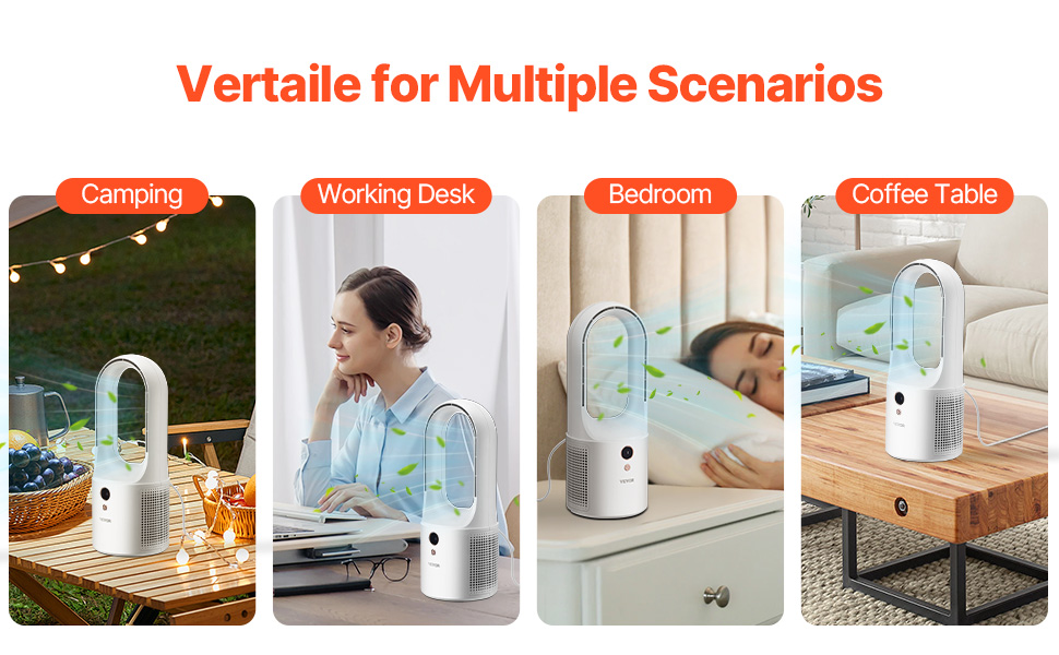 Terätön minipöytätuuletin eri tiloihin