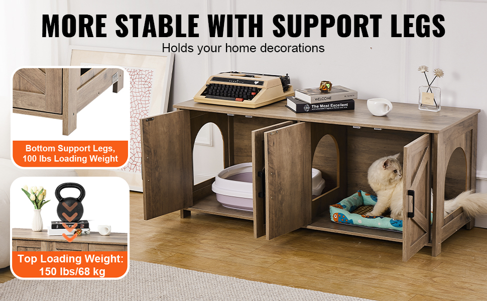 Kissan wc -kaappi, kantavuus ja käyttö tasona