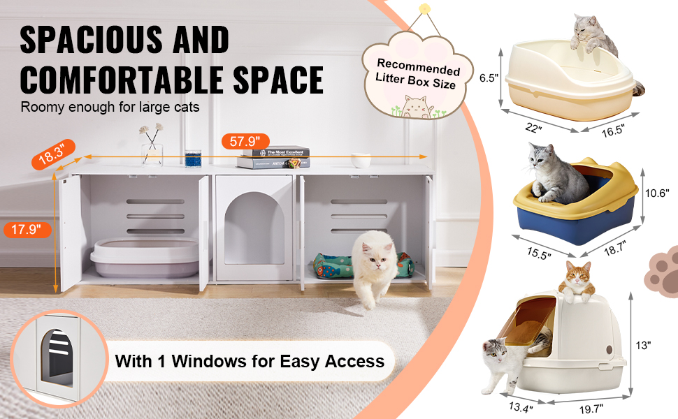 Kissan sisäänkäynnit hiekkalaatikon kaappiin