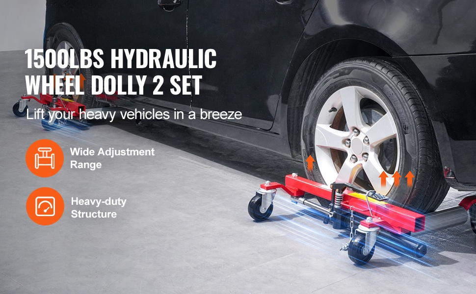 Hydraulinen wheel dolly käytössä