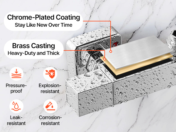 Korroosiota kestävä termostaattihana