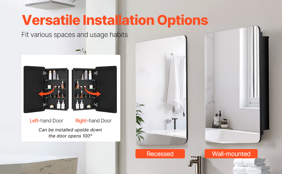 Upotettava tai seinälle asennettava lääkekaappi