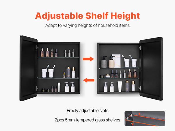 Säädettävät hyllyt lähikuvassa