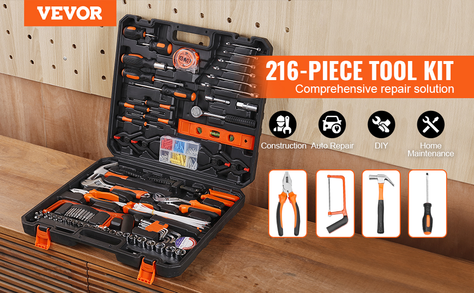 Kotityökalusarja salkussa