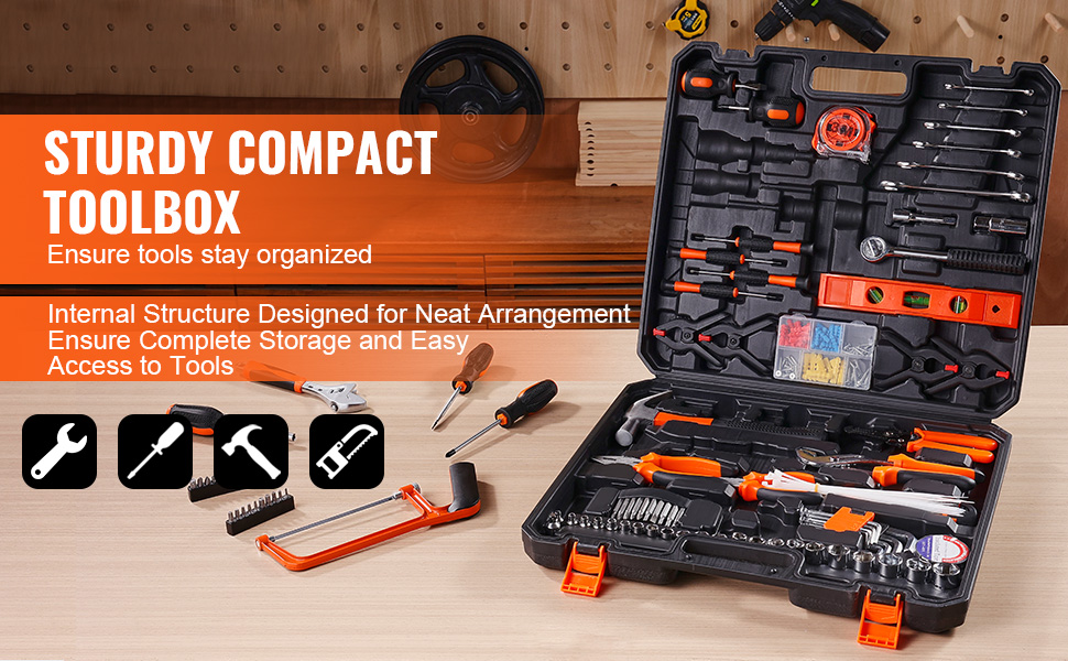 Kannettava työkalulaukku ja järjestetty sisäosa