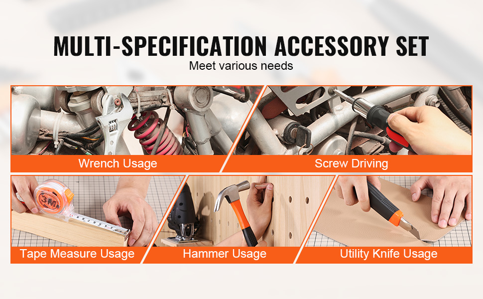 Useita ruuvikärkikokoja