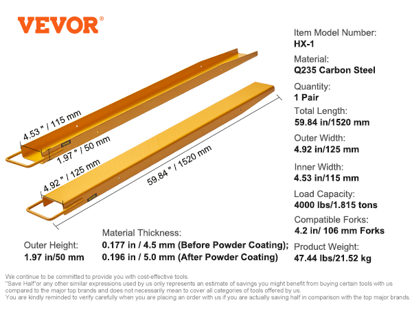 Lavahaarukan jatkeiden mittapiirros