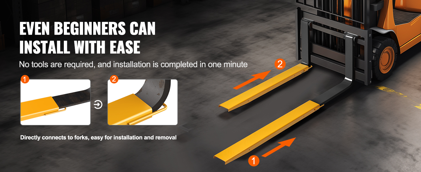 Lavahaarukan jatkeet käytössä työmaalla