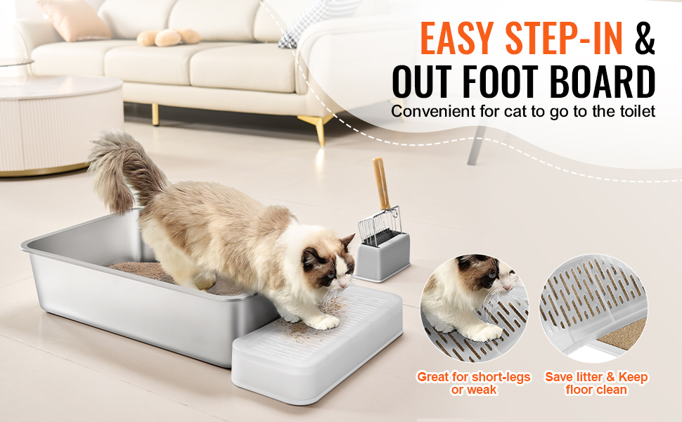 Leveä suodattava jalkataso helppoon kulkuun