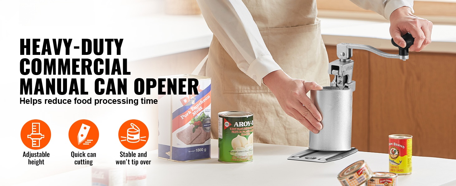 Käsikäyttöinen kaupallinen tölkinavaaja pöytämalli