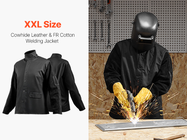 Palosuojattu hitsaustakki käytössä