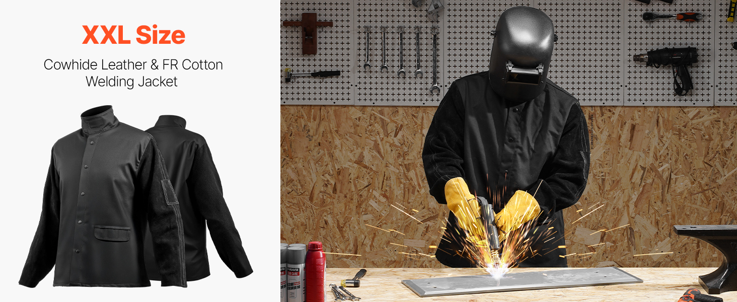 Palosuojattu hitsaustakki edestä