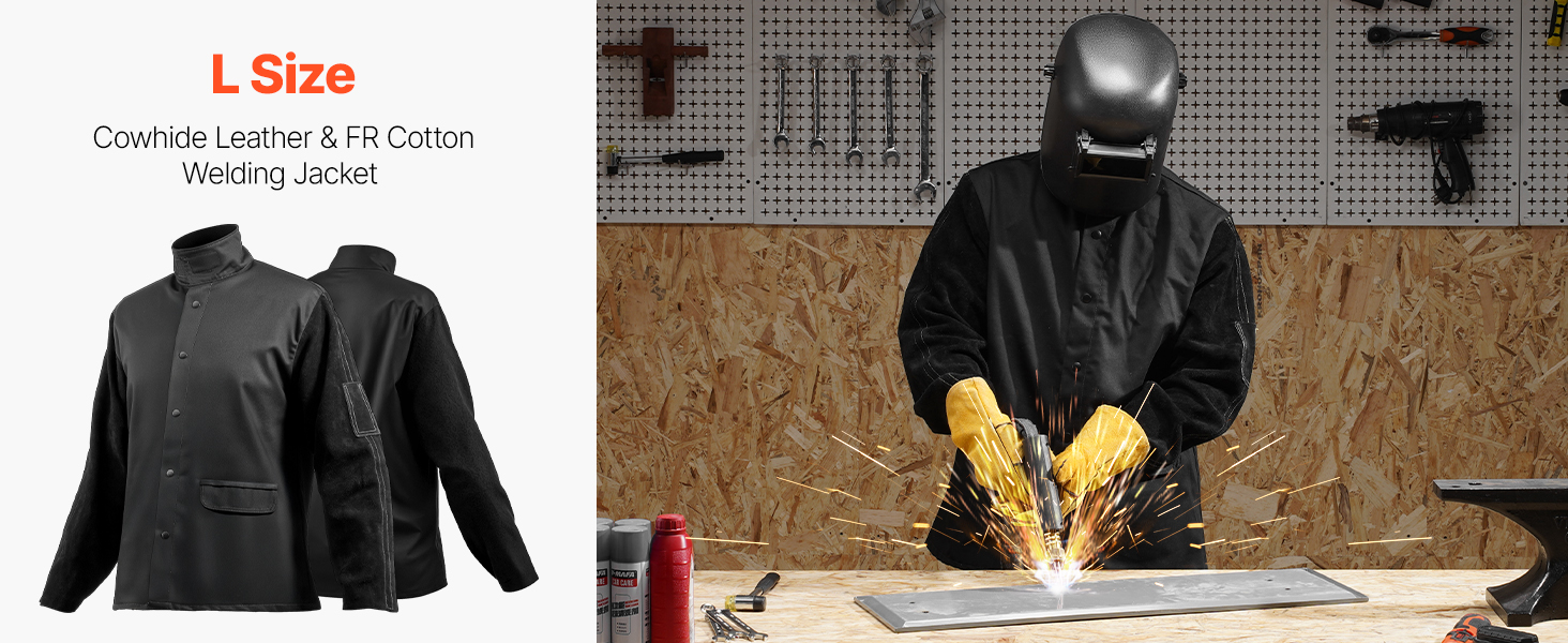 Palosuojattu hitsaustakki edestä