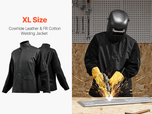 Palosuojattu hitsaustakki käytössä