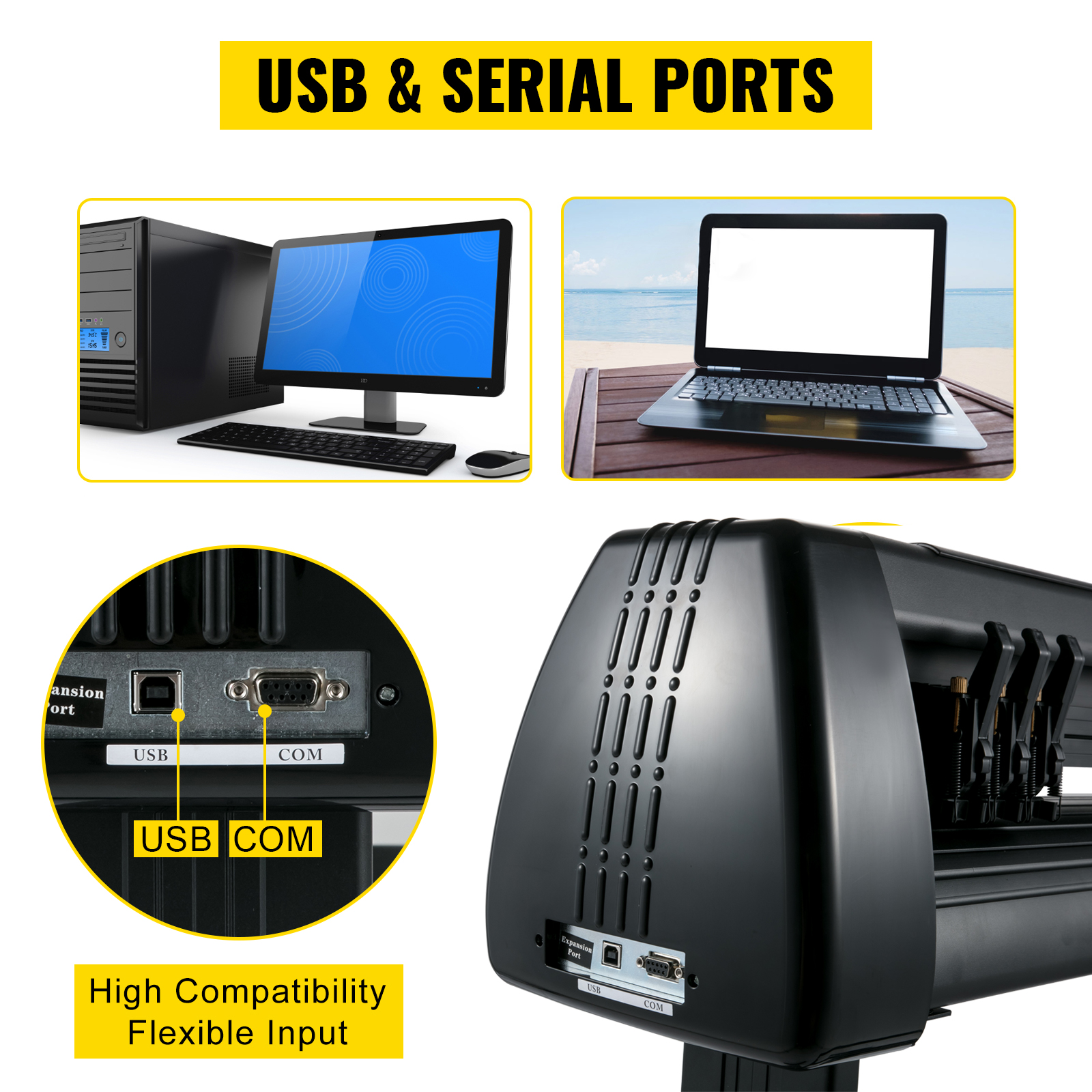 USB- ja sarjaportit