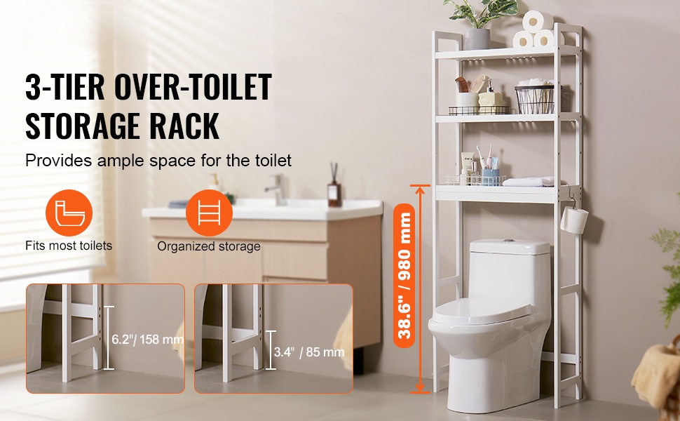 WC:n yläpuolinen bambuhylly, yleiskuva