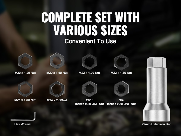 Kierrehylsyt ja tarvikkeet