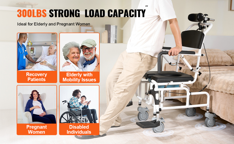 Suihkupyörätuoli eri käyttötarkoituksissa