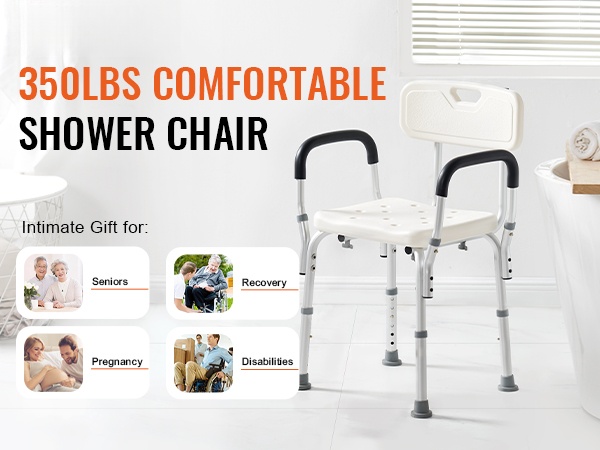 Suihkutuoli sivulta kuvattuna