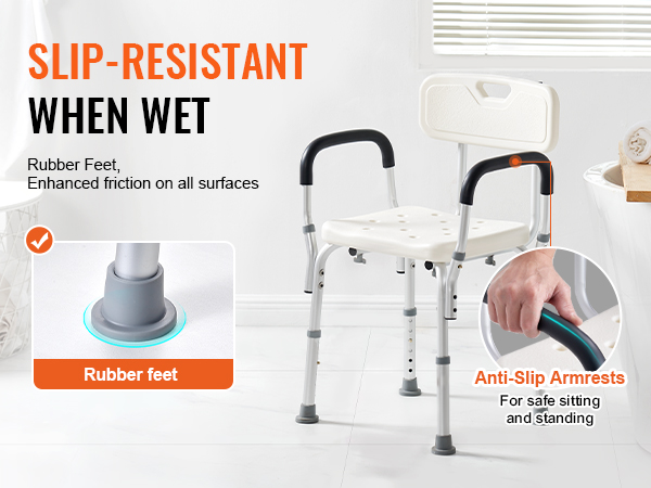 Suihkutuolin turvallinen käyttö märällä lattialla