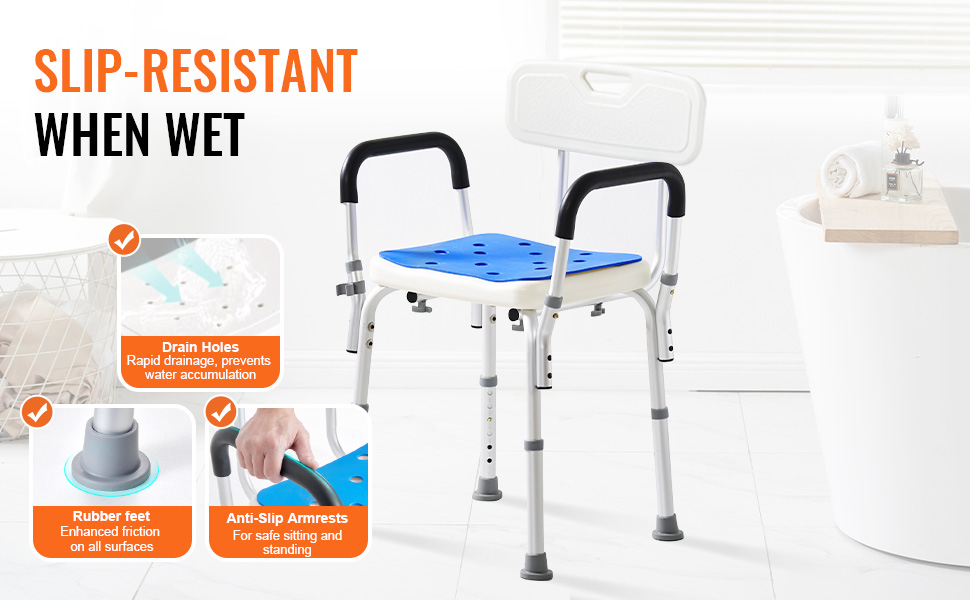 Kompakti suihkutuoli suihkuun ja ammeeseen