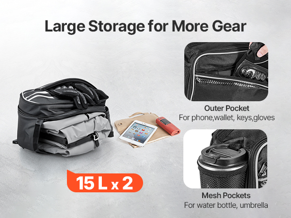 Moottoripyörän laukku sivulta