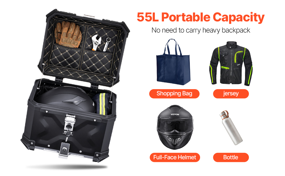 Moottoripyörän takalaukku – suuri säilytystila