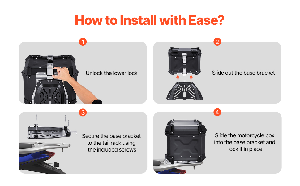 Moottoripyörän takalaukku – helppo asennus moottoripyörän telineeseen