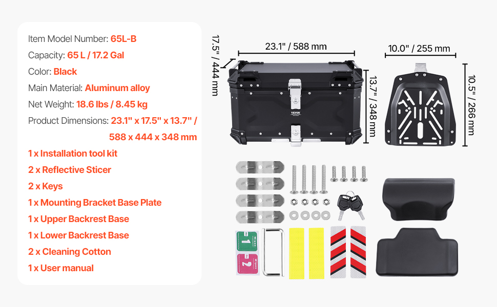 Moottoripyörän takaboksin yksityiskohtia