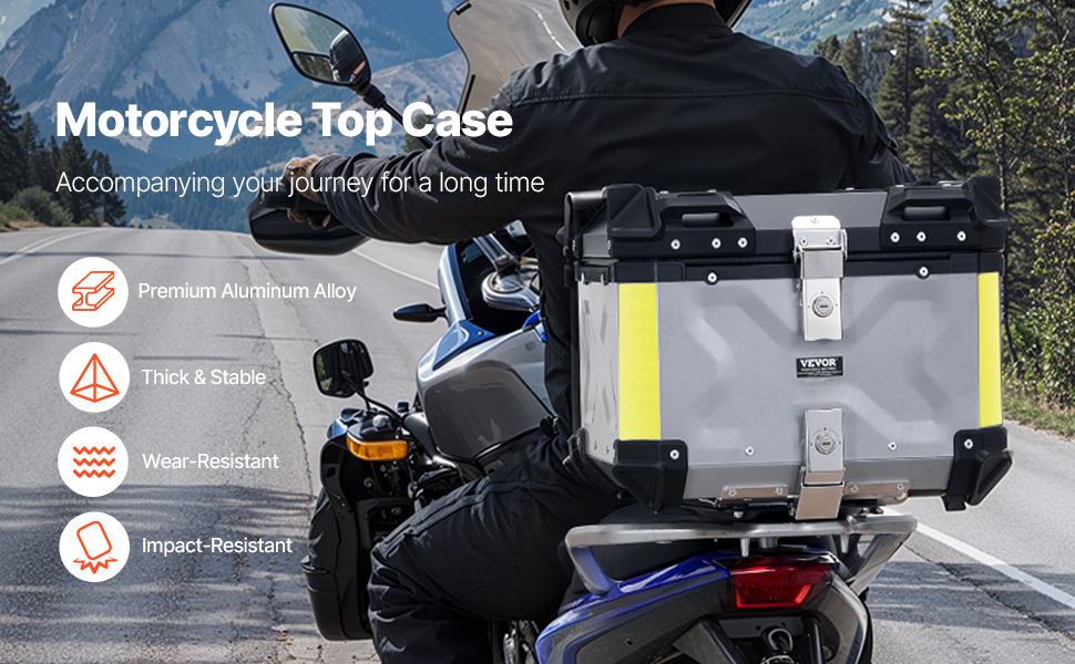 Moottoripyörän takalaukku alumiinia