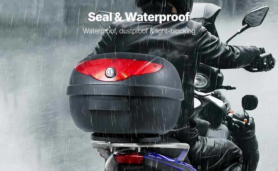 Moottoripyörän takalaukku, suunniteltu ulkokäyttöön