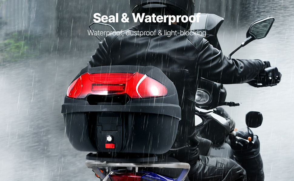 Moottoripyörän takalaukku, tiivis ja vesitiivis rakenne