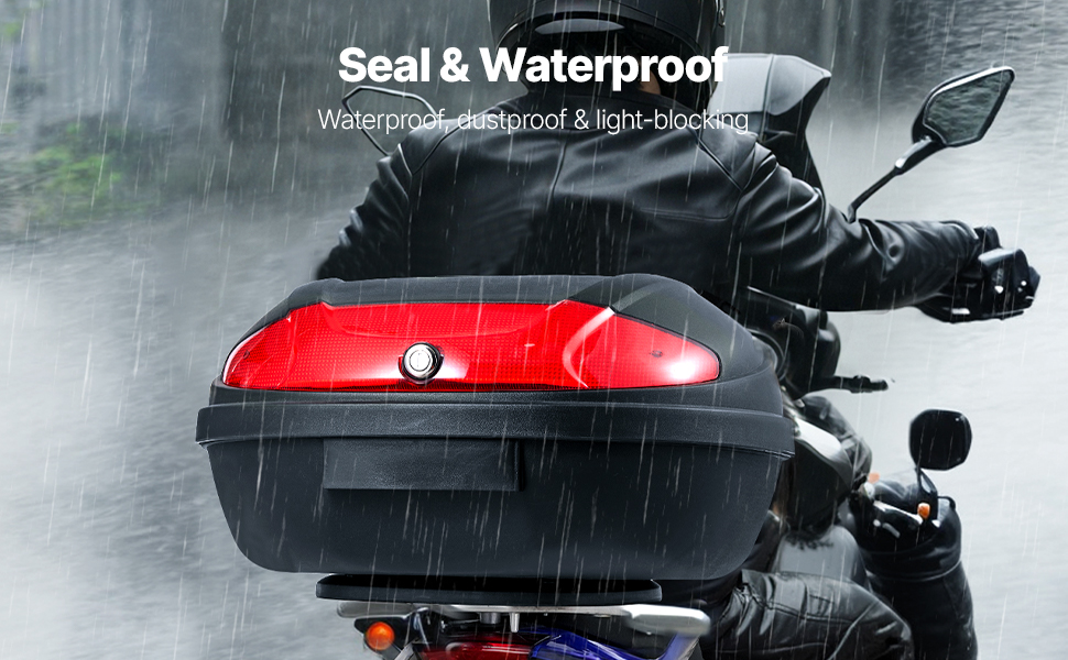 Moottoripyörän takalaukku tiivis rakenne