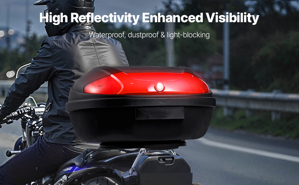 Moottoripyörän takalaukku heijastavat paneelit