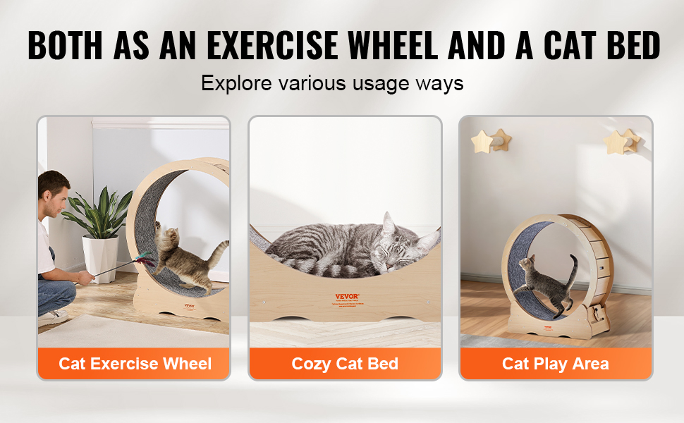 Kissan juoksupyörä – käyttö myös lepopaikkana