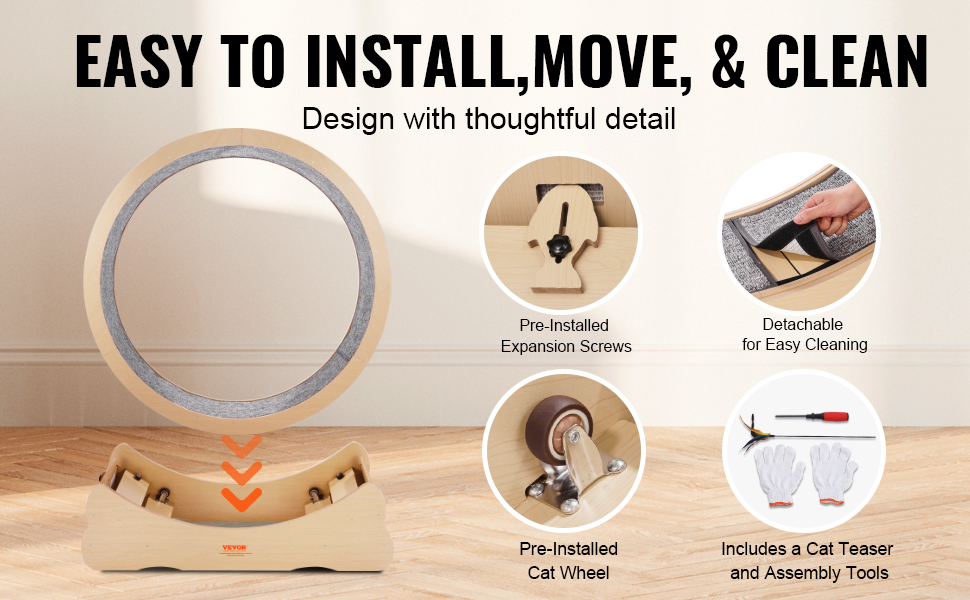 Kissan juoksupyörä irrotettavalla matolla