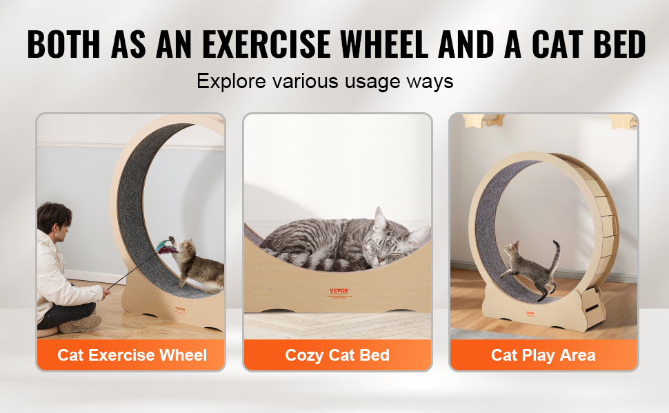 Kissan juoksupyörä, jota voi käyttää myös lepopaikkana