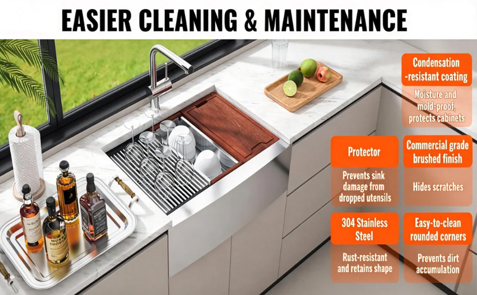 Kestävä ruostumaton teräsallas