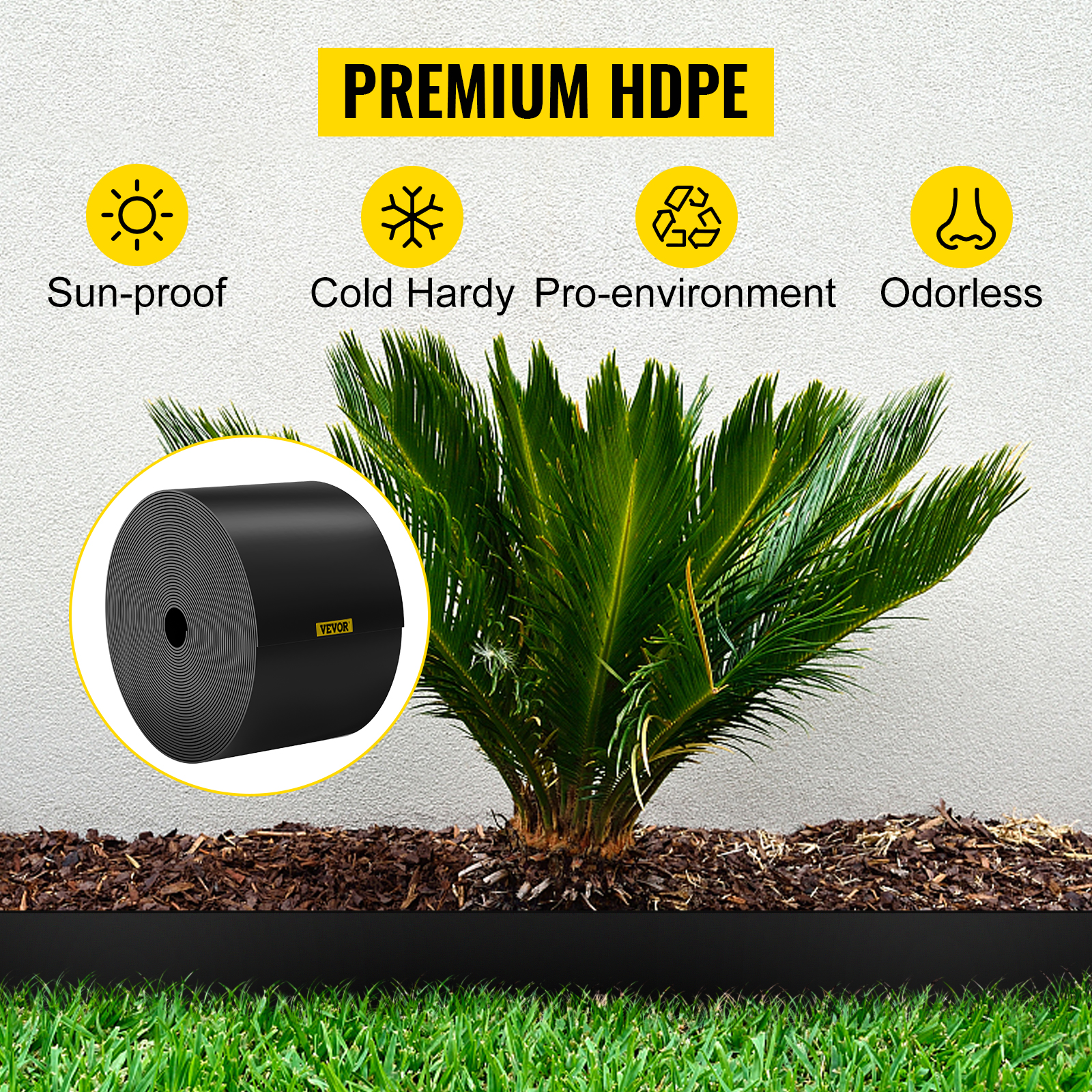 HDPE-puutarhan reunalista