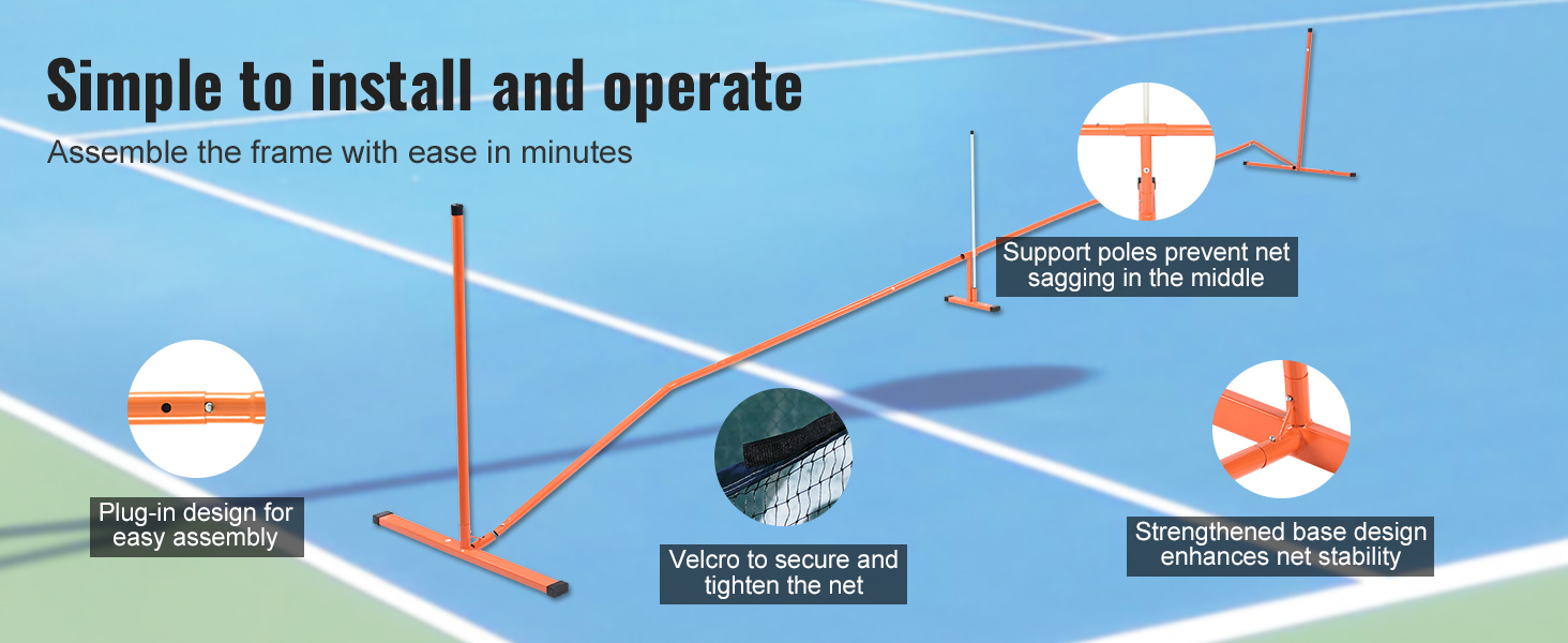 Pickleball-verkon helppo kokoaminen
