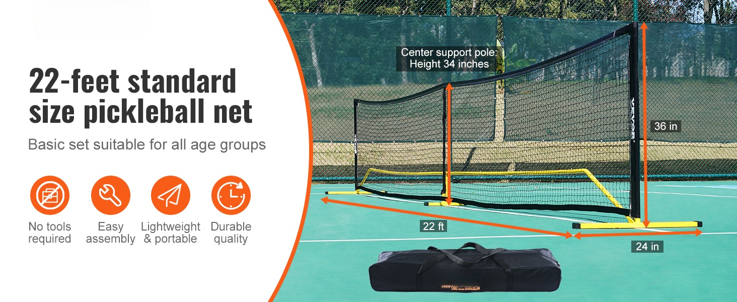 Kannettava pickleball-verkkojärjestelmä