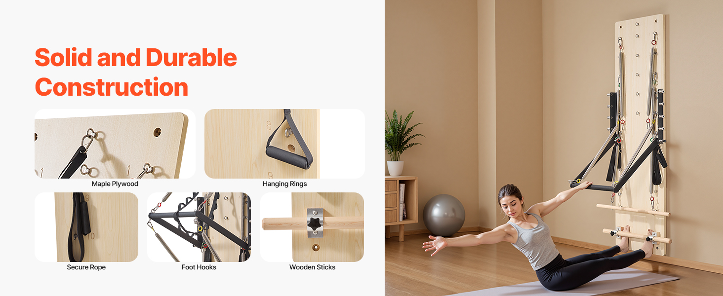 Pilates-laite, puinen rakenne
