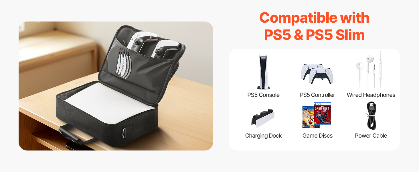 PS5-kantolaukun sisätilat