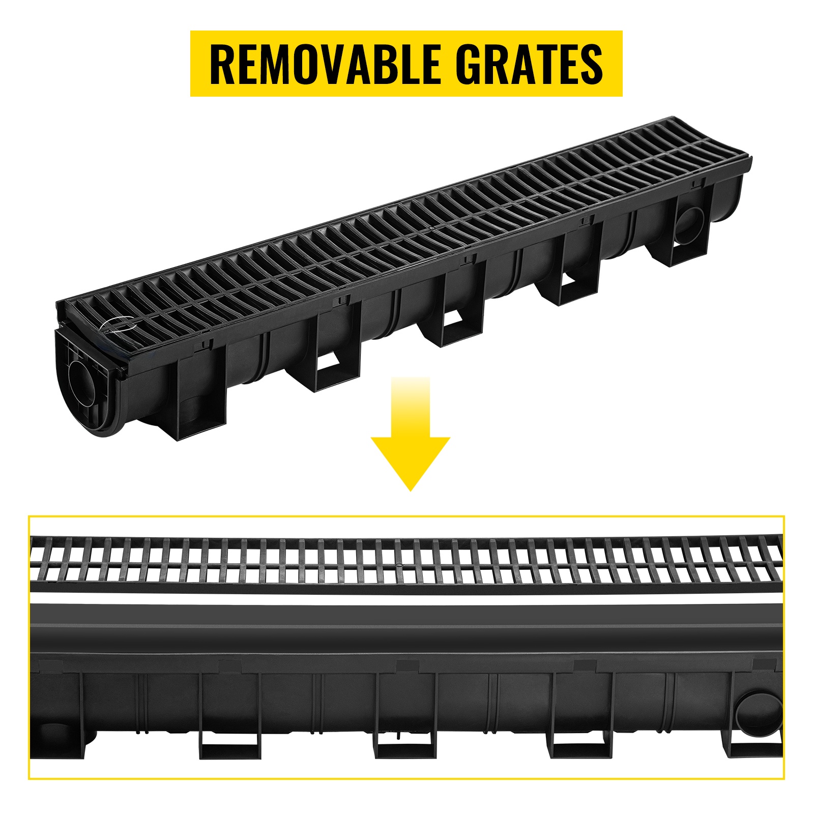 Irrotettava ritilä kaivonkourussa