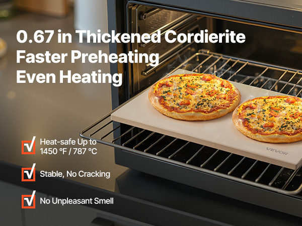 Pizzakivi kestää korkeita lämpötiloja