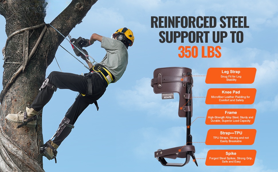 Puun kiipeilyraudat yleisnäkymä